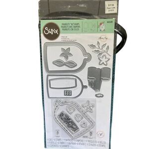 Sizzix Framelits w/Stamps Die Cutting Set-Candle Jar